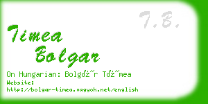 timea bolgar business card